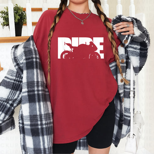 Motorcycle Rider Biker T-Shirt Classic Short Sleeve Bike Motorcyclist Apparel for Men and - 5