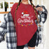 Merry Christmas Lights Red Santa Hat T-Shirt Holiday Gift for Family Men and Women - 8