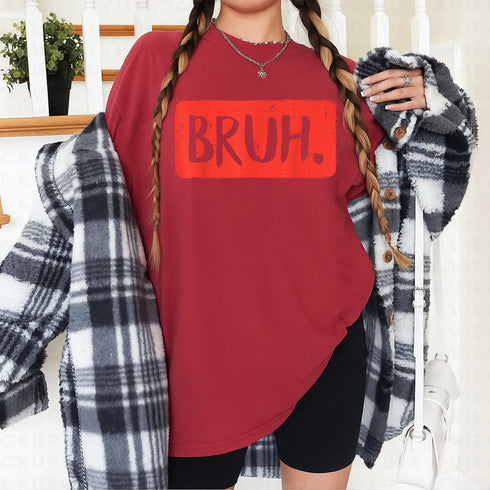 Bruh Meme T-Shirt Funny Saying Slang Tee for Boys Girls Teens Youth Casual Graphic Top - 48