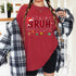 Bruh Funny Christmas Red Plaid Teen Boys Xmas Pajamas Shirt Holiday Sleepwear Top - 2