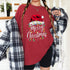 Merry Christmas Santa Hat Lights T-Shirt Red Holiday Xmas Outfit for Men and Women - 5