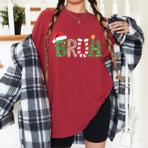 Bruh Funny Christmas Shirt for Boys and Women Holiday Graphic Tee Gift Clothing - 7